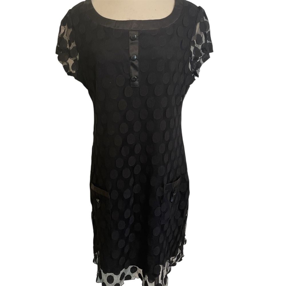 Enfocus Studio Black Polka Dot Dress